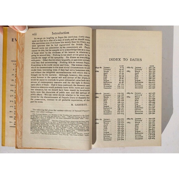 The Diary of Samuel Pepys Vols. 1 & 2 : Index Hardcover Samuel Pepys 1936 - Picture 8 of 13